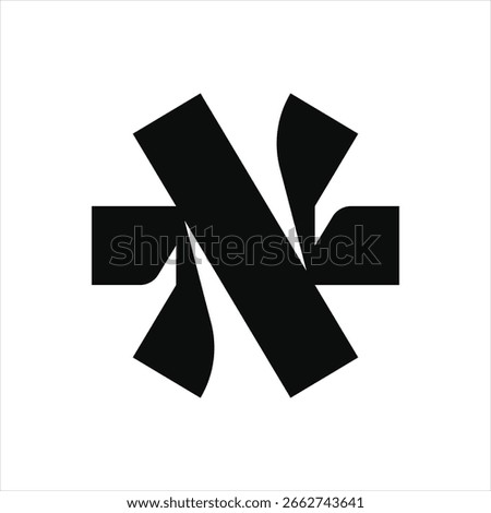N letter logo concept template vector