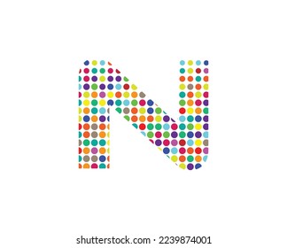 N letter logo creative design vector template
