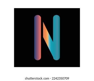 N letter logo creative design vector template