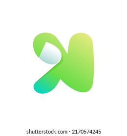N letter logo with curled corner. Negative space style icon. Colorful gradient note paper. Modern clean vector origami font for your stickers, crypto app, nft identity, and tags.