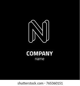 N letter logo design