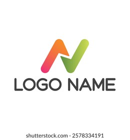 N letter logo design concept 