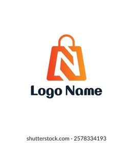 N letter logo design concept 