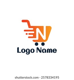 N letter logo design concept 