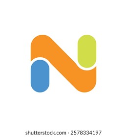 N letter logo design concept 