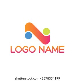 N letter logo design concept 