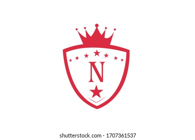 N Diseño de logotipo con un concepto de diseño mínimo creativo. Diseño de ilustración vectorial de letras asombrosas de tipografía