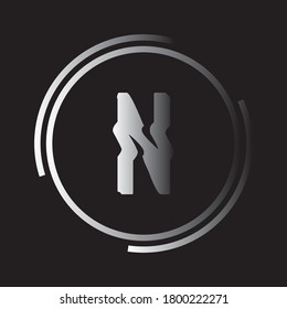 N Letter Logo Design Creative Icon Modern Letters Vector Logo