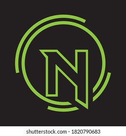 N Letter Logo Design Creative Icon Modern Letters Vector Logo