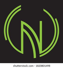 N Logo Diseño Icono creativo Logo vector de letras modernas