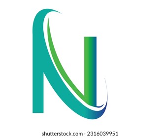 Elemento de diseño de logotipo de letra N