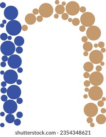 n letter logo design element