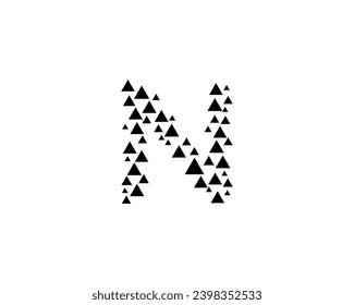 N letter logo design element