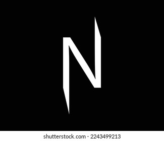 N letter logo design elements