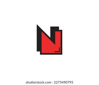 N letter logo design elements vector illustration 