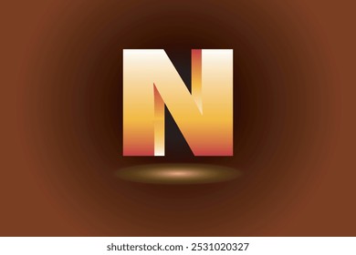 N letter logo design or letter n font design.