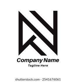 N letter logo design icon