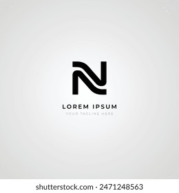 Diseño de logotipo de letra N con Formas modernas
