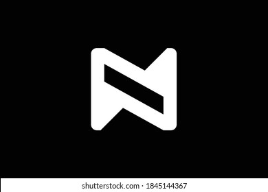 N letter logo design on luxury background. N monogram initials letter logo concept. MN icon design. NM elegant and Professional letter icon design on black background. M NM NM