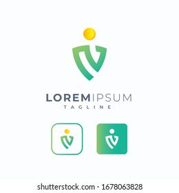 N diseño de logotipo de letra listo para usar el Vector Premium