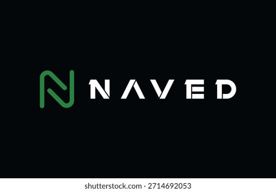 Diseño de logotipo de letra N, logotipo profesional limpio simple N, para la marca de la empresa, Ilustración vectorial,