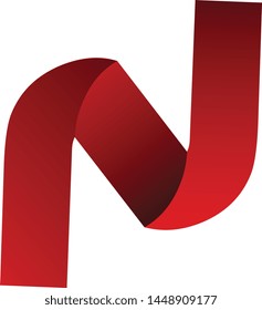 N letter logo design template
