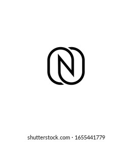 N Vector De Plantilla De Diseño De Logotipo Carta.