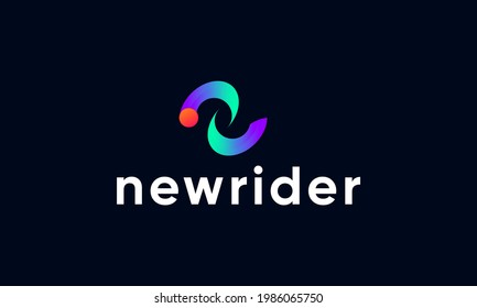 N Letter Logo Design Template, Ride Sharing Logo