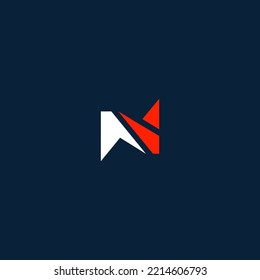 N elementos de plantilla de diseño de logotipo de letra. Logo de la letra digital abstracta moderna. Ilustración vectorial.