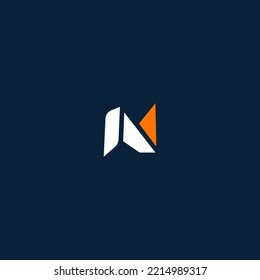 N elementos de plantilla de diseño de logotipo de letra. Logo de la letra digital abstracta moderna. Ilustración vectorial.