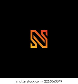 N Buchstaben Logo Design Template Elemente. Modernes abstraktes Logo für digitale Buchstaben. Vektorgrafik.