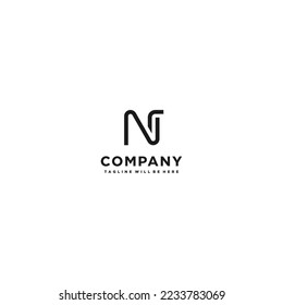 N letter logo design template