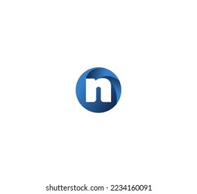 N Buchstaben Logo Design Template Elemente. Modernes abstraktes Logo für digitale Buchstaben. Vektorgrafik.