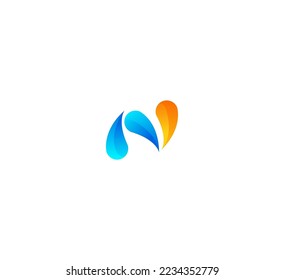 N Buchstaben Logo Design Template Elemente. Modernes abstraktes Logo für digitale Buchstaben. Vektorgrafik. Farbiges O-Logo. 