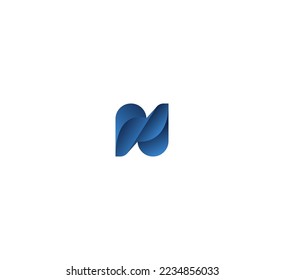 N elementos de plantilla de diseño de logotipo de letra. Logo de la letra digital abstracta moderna. Ilustración vectorial.