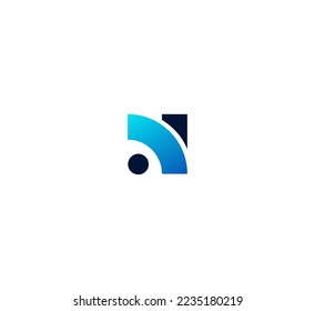 N letter logo design template elements. Modern abstract digital alphabet letter logo. Vector illustration.