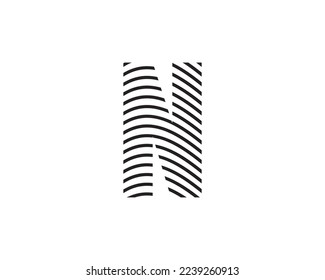 N Elementos de plantilla de diseño de logotipo de letra