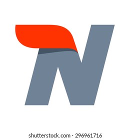 N letter logo design template. Fast speed vector unusual letter. Vector design template elements for your application or company.