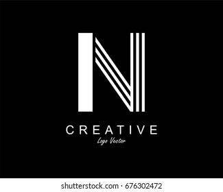 N Letter Logo Design Template Element