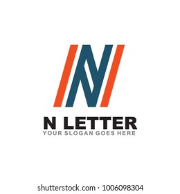 N letter logo design vector template