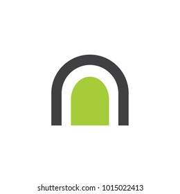 N letter logo design vector template