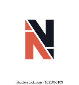 N letter logo design vector icon template