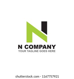 N Letter logo design vector template