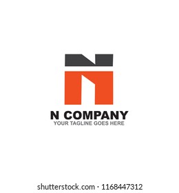 N letter logo design vector template