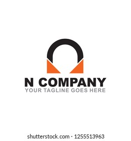 N letter logo design vector template