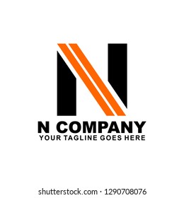 N letter logo design vector template