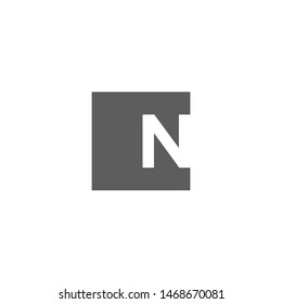 N letter logo design vector