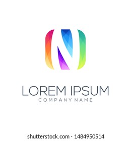 N Letter logo design vector abstract