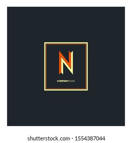 N letter logo design vector element template