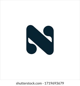 N letter logo design vector.